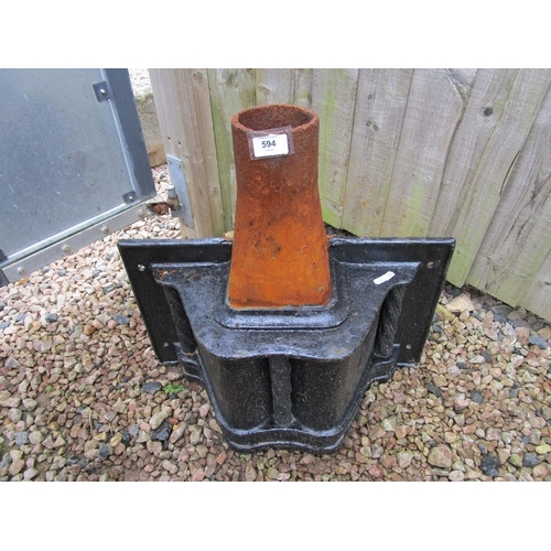 594 - Victorian cast iron drainage hopper