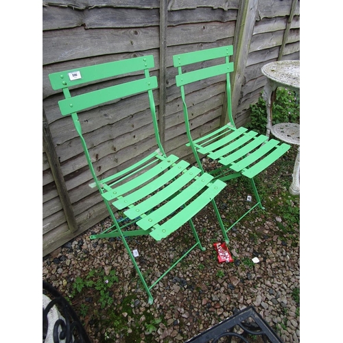 596 - Pair of folding garden chairs