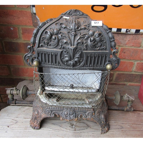 617 - Antique cast iron fire