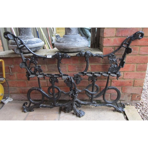 620 - Pair of genuine Coalbrookdale stamped and kite marked bench ends