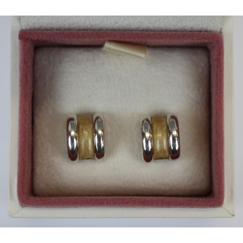 75 - Silver Pandora earrings in original box