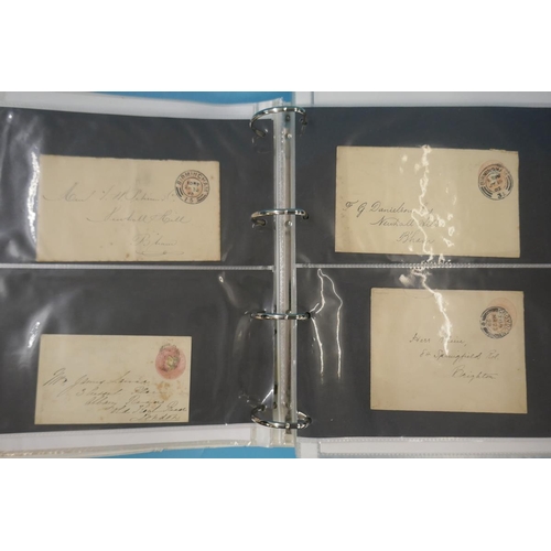 321 - Stamps - GB Postal History QV-KG5 in ringbinder. Postal stationery and WW1 censors