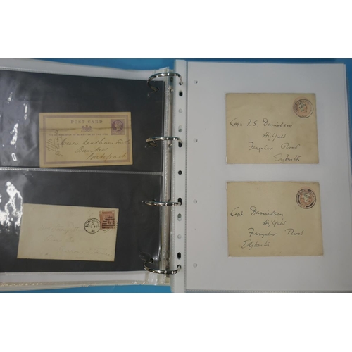 321 - Stamps - GB Postal History QV-KG5 in ringbinder. Postal stationery and WW1 censors