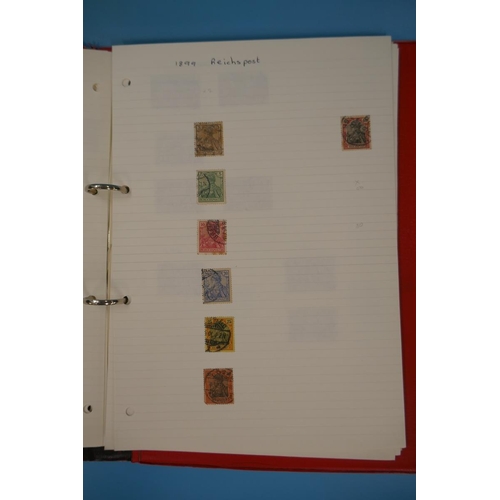 322 - Stamps - Germany and States on album pages in ring binder