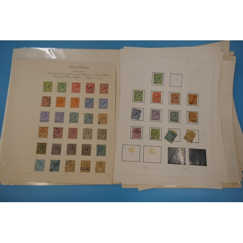 332 - Stamps - GB QV-KG6 on album pages