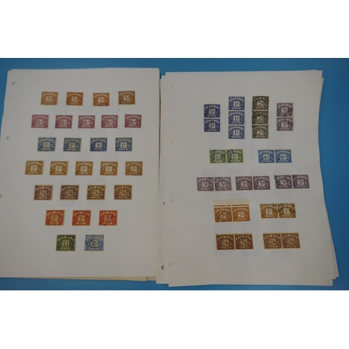 333 - Stamps - GB Postage dues on album pages values to £5