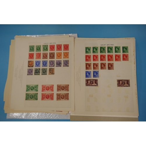 334 - Stamps - GB QV-KG6 on album pages