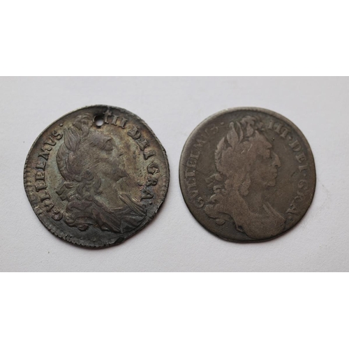 145 - 2 William III 1696 sixpences