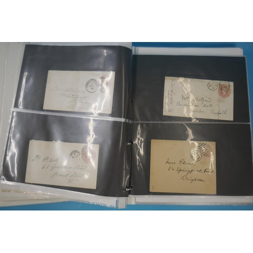 321 - Stamps - GB Postal History QV-KG5 in ringbinder. Postal stationery and WW1 censors