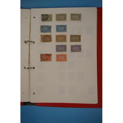 322 - Stamps - Germany and States on album pages in ring binder