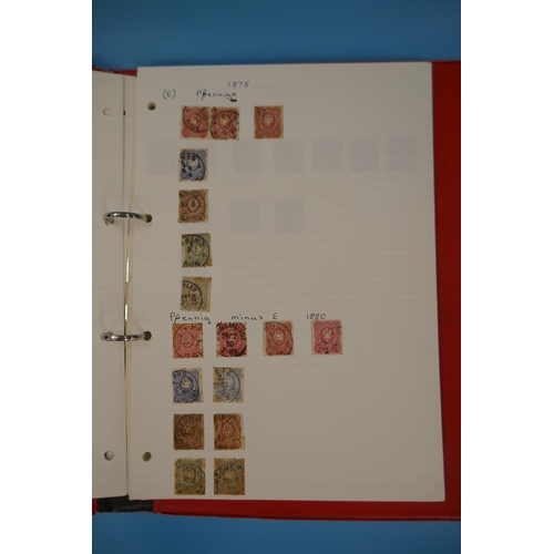 322 - Stamps - Germany and States on album pages in ring binder