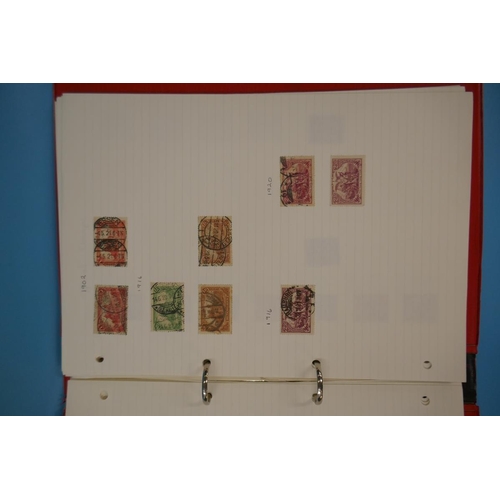 322 - Stamps - Germany and States on album pages in ring binder