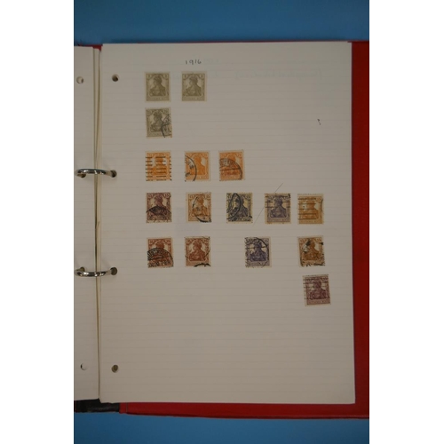 322 - Stamps - Germany and States on album pages in ring binder