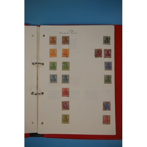 322 - Stamps - Germany and States on album pages in ring binder