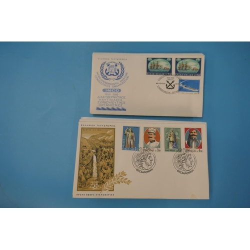 324 - Stamps - Greece early to modern on album pages plus bundle of FDCs