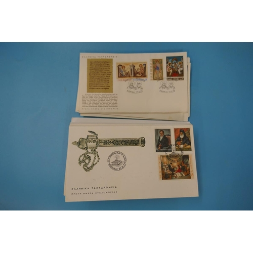 324 - Stamps - Greece early to modern on album pages plus bundle of FDCs