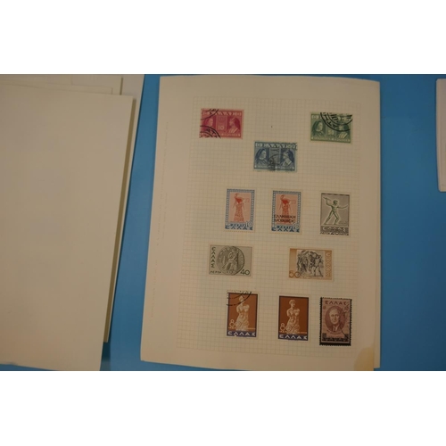 324 - Stamps - Greece early to modern on album pages plus bundle of FDCs