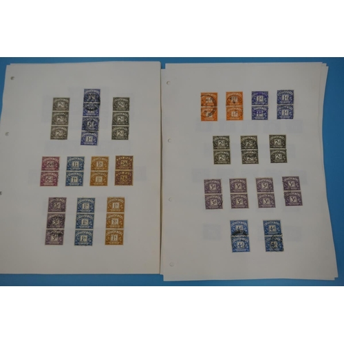 333 - Stamps - GB Postage dues on album pages values to £5