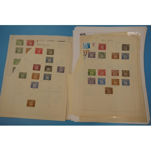 333 - Stamps - GB Postage dues on album pages values to £5