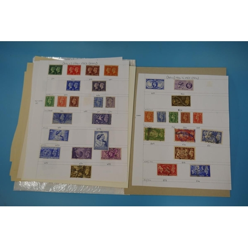 334 - Stamps - GB QV-KG6 on album pages