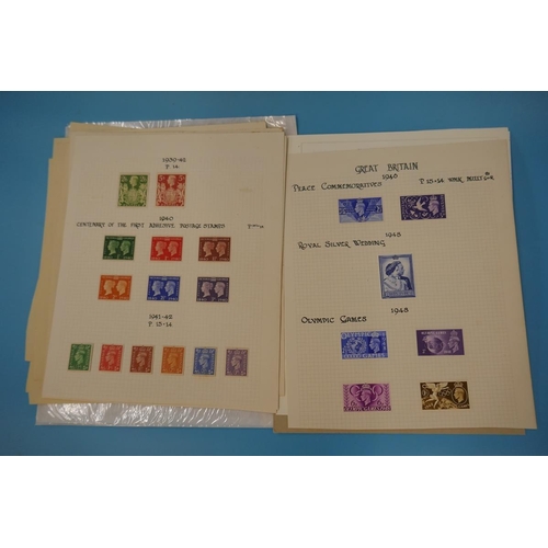 334 - Stamps - GB QV-KG6 on album pages