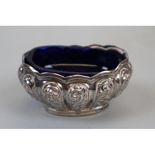 5 - 3 hallmarked silver salts together with a hallmarked silver sugar bowl - Approx weight of silver 170... 