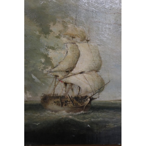 394 - Oil on board - Nautical scene - Approx image size: 36cm x 26cm