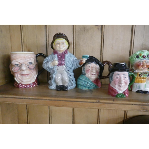 450 - Collection of Toby jugs to include Sylvac, Elton Ware, Kelsboro etc