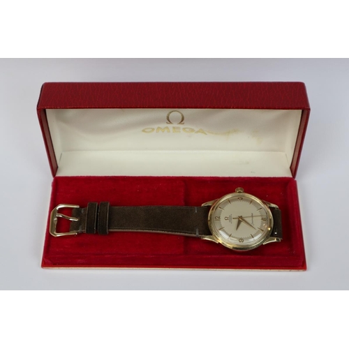 102 - Omega Seamaster Cal.501 14ct gold 1958 Pie Pan dial watch - serviced in the last two years (Ideal fo... 