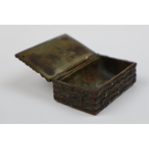 107 - Interesting matchbox adorned with dog - cold painted bronze