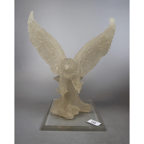 110 - 2 large eagle figures - Approx height of tallest 51cm