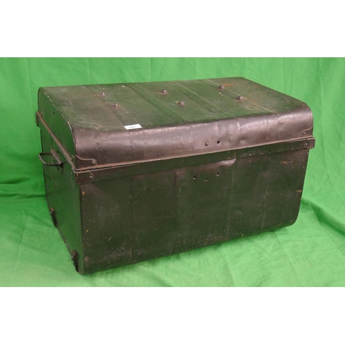 205 - Metal travel trunk