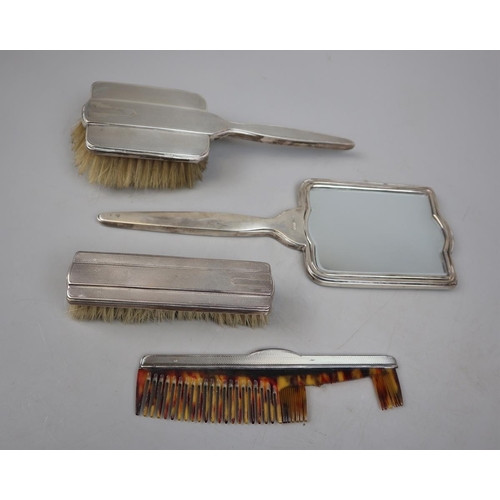 21 - Hallmarked silver vanity set