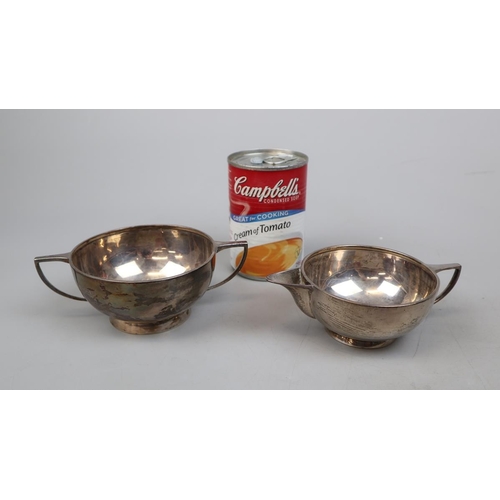 22 - Hallmarked silver sugar bowl and jug - Approx 229g