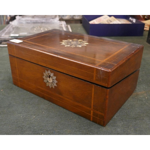 240 - Writing box inlaid with mother-of-pearl