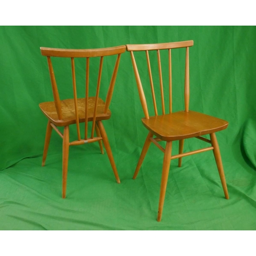 241 - Pair of Ercol Blonde Elm stick-back chairs - 1960's 391 model