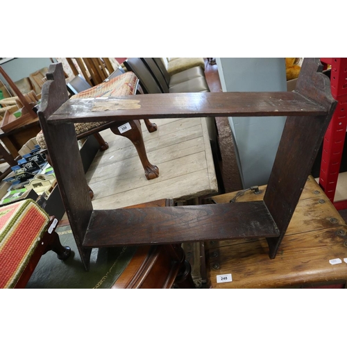 250 - Small footstool together with a small bookcase