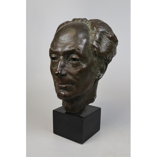 263 - Bronze bust of James Bateman R.A by Ernest Roland Bevan R.A. (1891 - 1979) signed Bevan 45 - Approx ... 