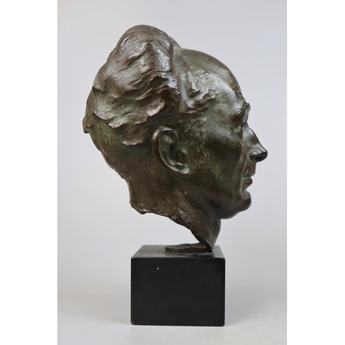 263 - Bronze bust of James Bateman R.A by Ernest Roland Bevan R.A. (1891 - 1979) signed Bevan 45 - Approx ... 