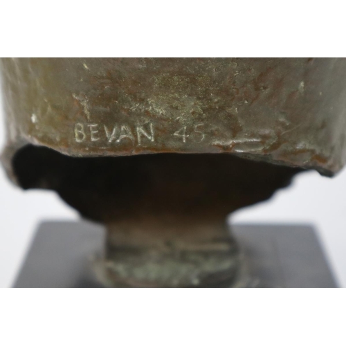 263 - Bronze bust of James Bateman R.A by Ernest Roland Bevan R.A. (1891 - 1979) signed Bevan 45 - Approx ... 