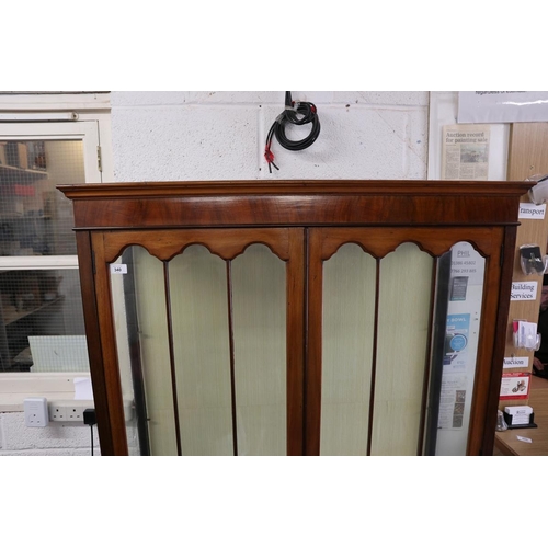 340 - Large china display cabinet - Approx size W: 108cm D: 34cm H: 178cm