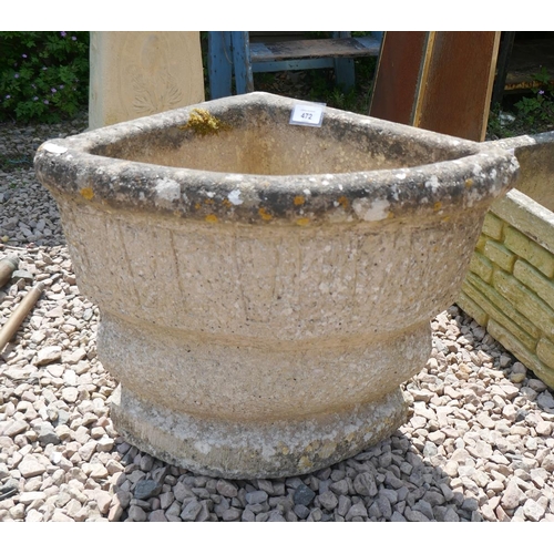 472 - Stone corner planter