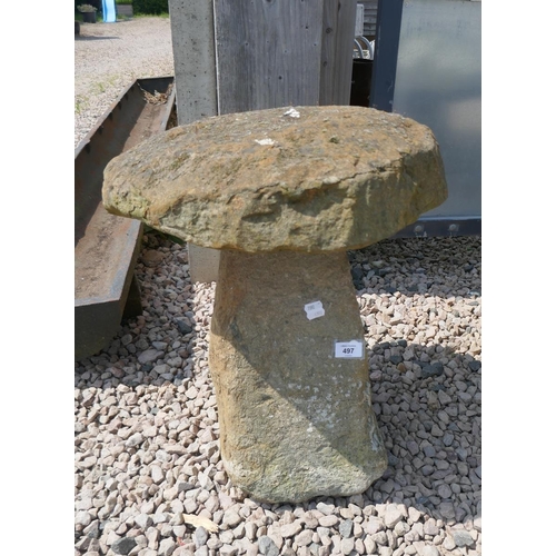 497 - Antique staddle stone