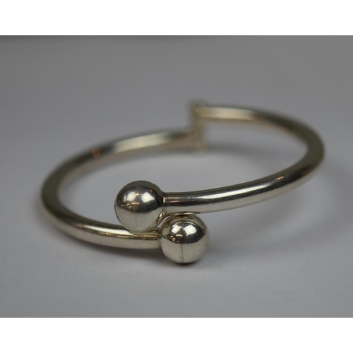 71 - Heavy silver torque bangle