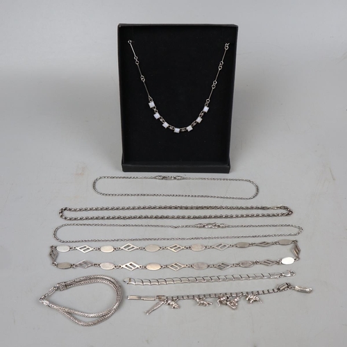 103 - Collection of hallmarked silver jewellery