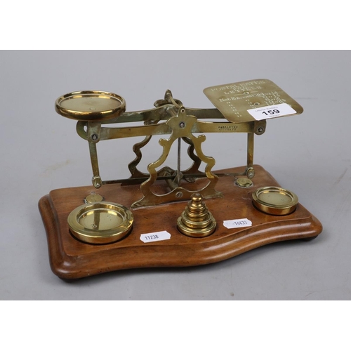 159 - Set of brass postage scales