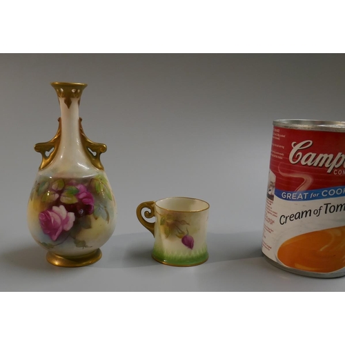 201 - Royal Worcester vase and cup