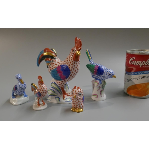 207 - Collection of Herend hand painted bird figurines