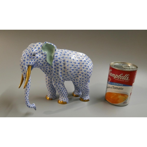 210 - Herend hand painted elephant - Approx height: 16cm