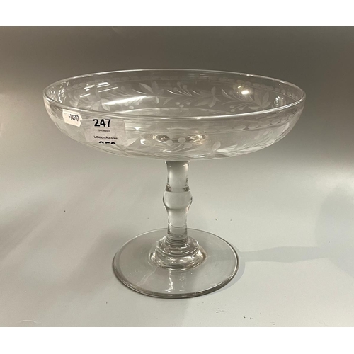 247 - Victorian glass cake stand